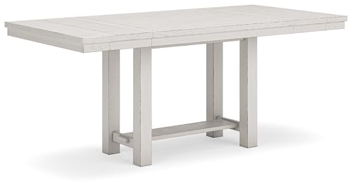 Signature Design by Ashley Robbinsdale Counter Height Dining Extension Table, 42" W x 86" D x 36" H, White