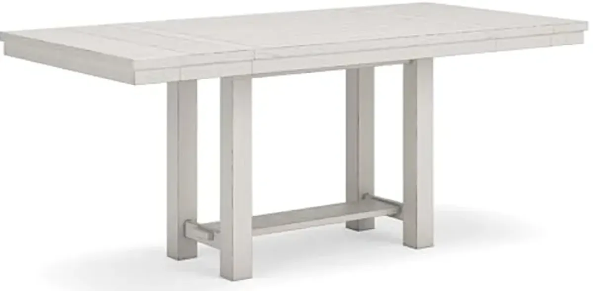 Signature Design by Ashley Robbinsdale Counter Height Dining Extension Table, 42" W x 86" D x 36" H, White