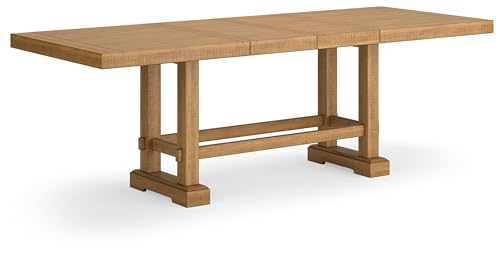 Signature Design by Ashley Havonplane Counter Height Dining Extension Table, 42" W x 108" D x 36" H, Light Brown