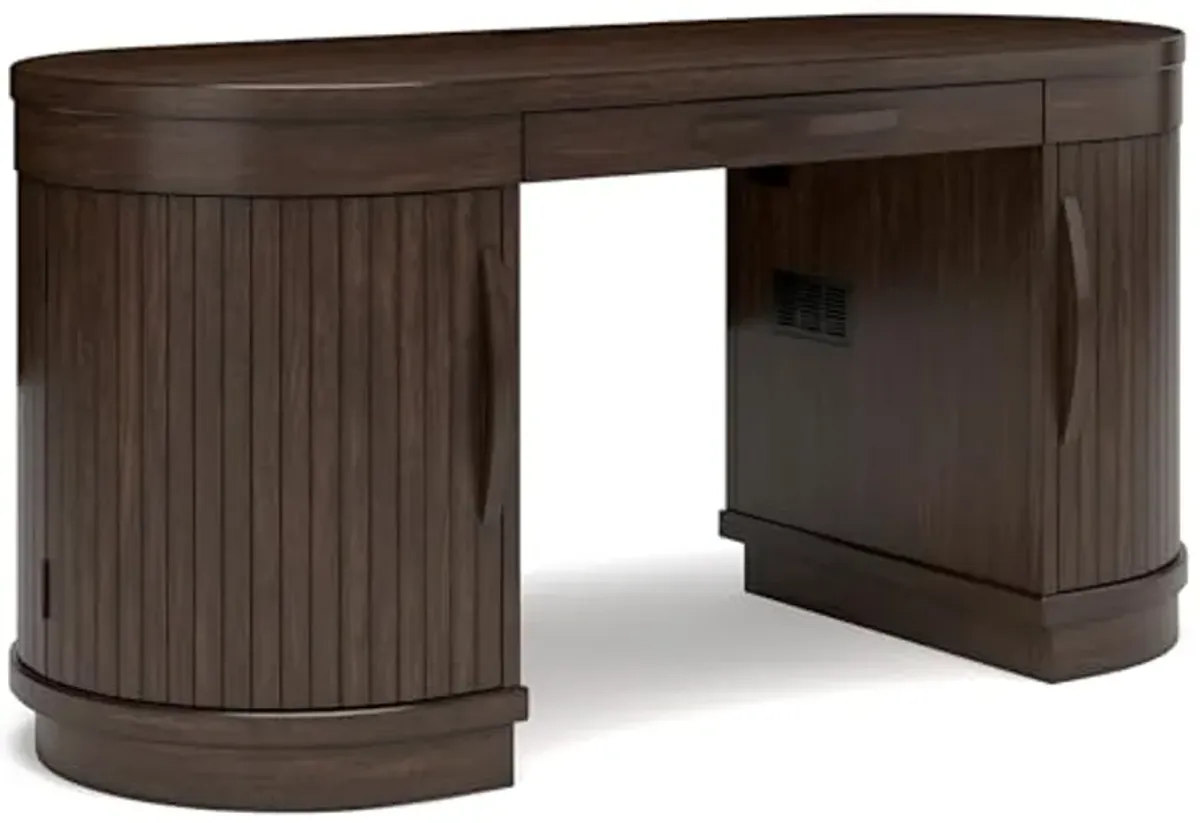 Signature Design by Ashley Korestone Home Office Desk, 63" W x 26" D x 30" H, Dark Brown