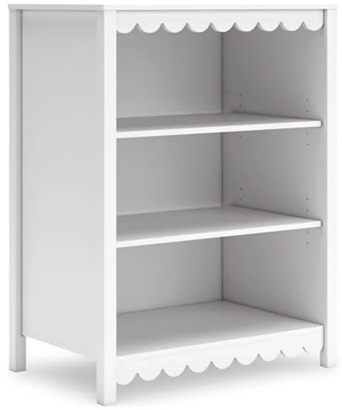 Signature Design by Ashley Hallityn Modern Freestanding 3-Tier Bookcase with 2 Adjustable Shelves, White