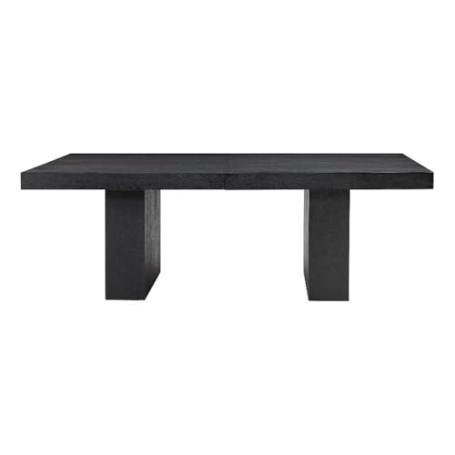 Bassett Mirror Company Padula Dining Table in Modern Black Oak Wood