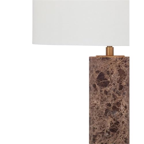 Berrien Table Lamp in Brown Modern Marble