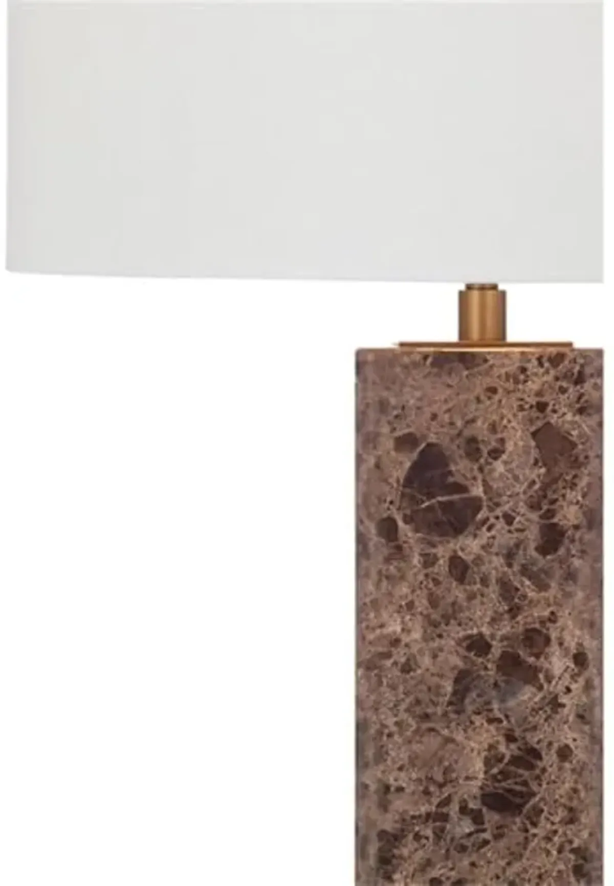 Berrien Table Lamp in Brown Modern Marble