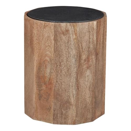 Bassett Mirror Company Adrienne End Table with Black Marble Top