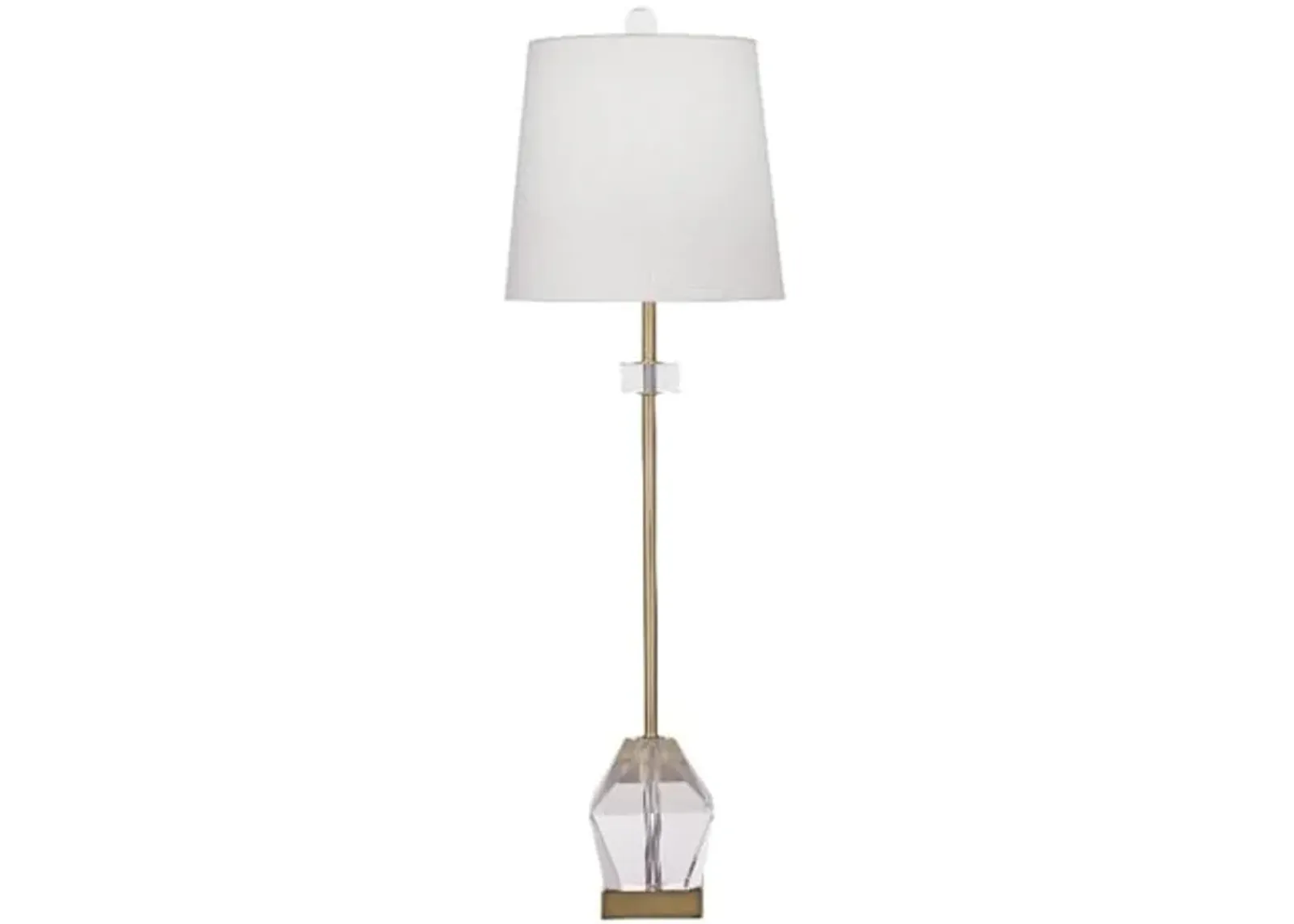 Hampton Crystal Table Lamp in Modern Gold