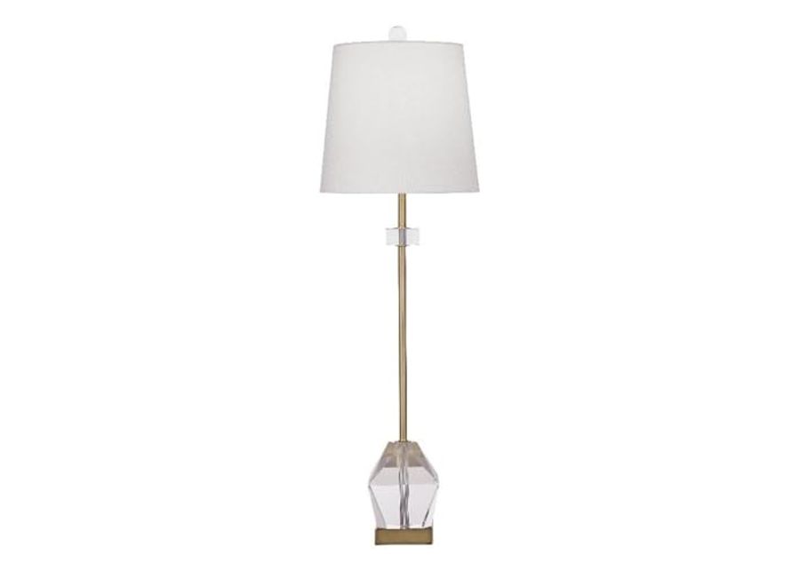 Hampton Crystal Table Lamp in Modern Gold