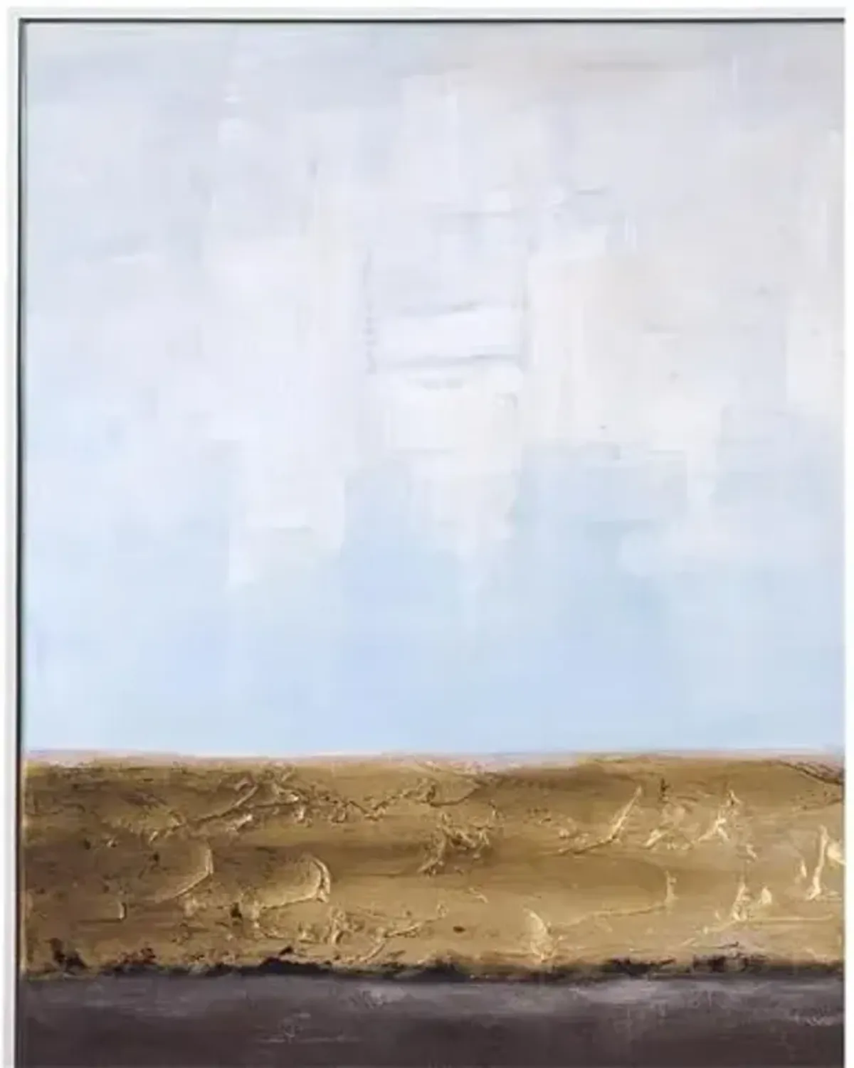 Bassett Mirror Company Garnet Modern Wall Art on White Hand Painted Canvas