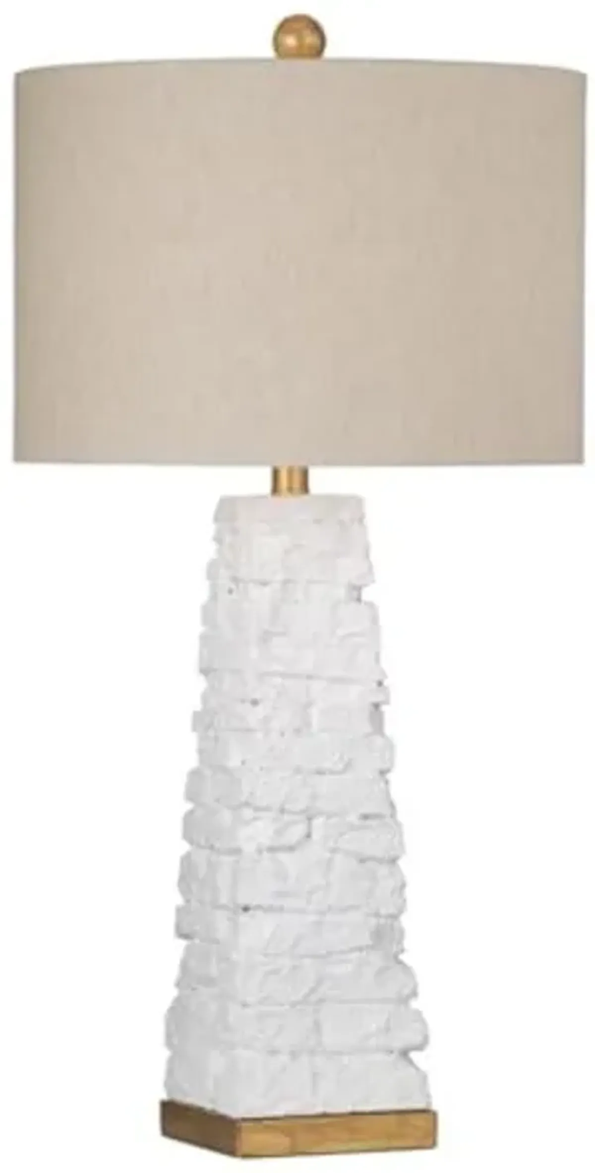 Comoros Table Lamp in Modern Matte White Resin