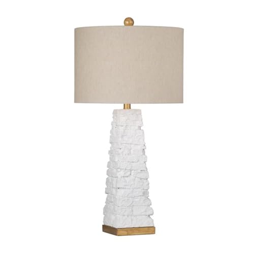 Comoros Table Lamp in Modern Matte White Resin