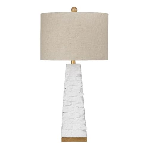 Comoros Table Lamp in Modern Matte White Resin