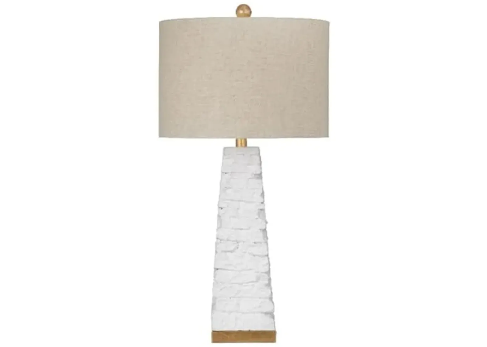 Comoros Table Lamp in Modern Matte White Resin