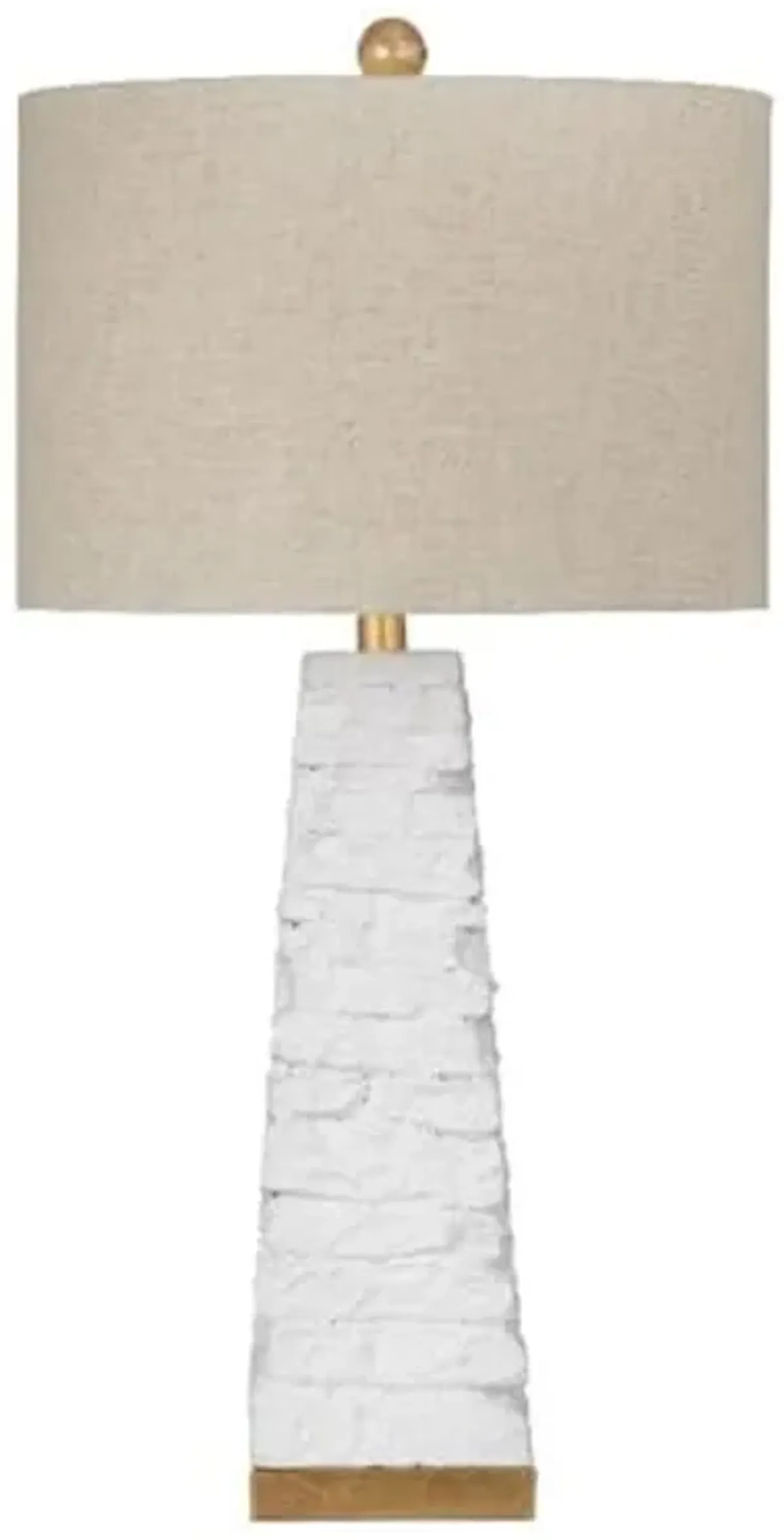 Comoros Table Lamp in Modern Matte White Resin