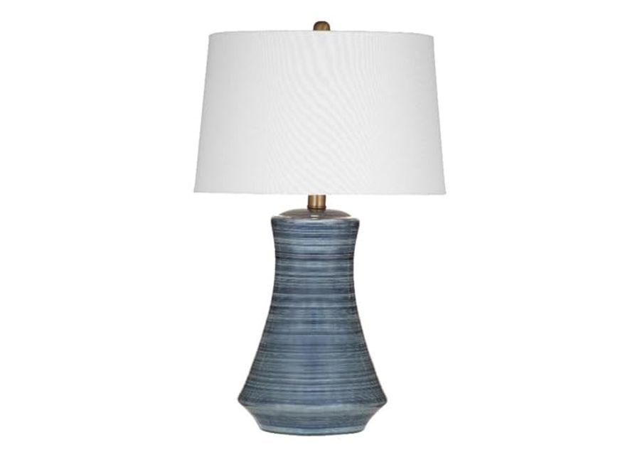 Clermont Table Lamp in Modern Blue Gray Ceramic