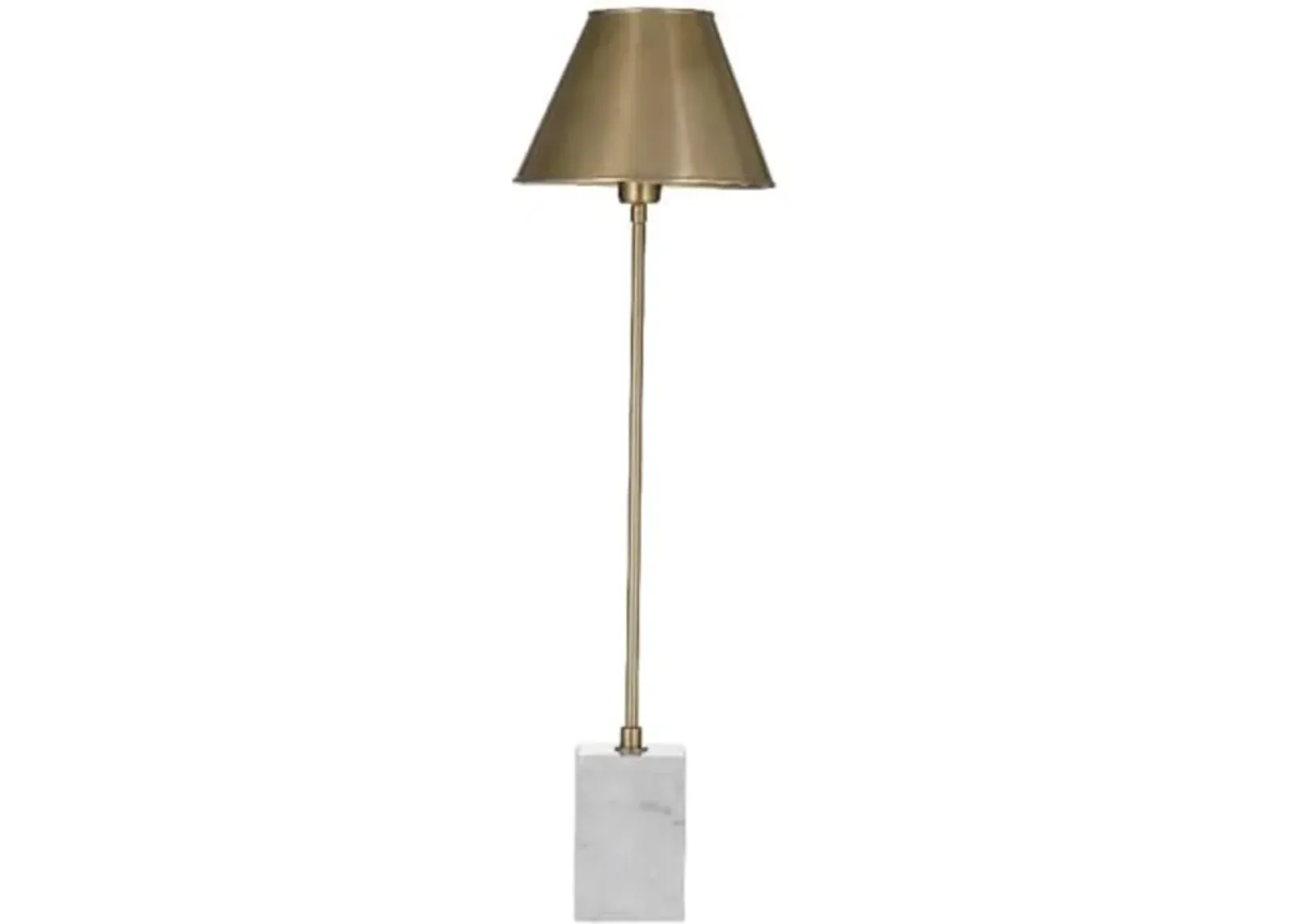 Gold Table Lamp on Marble Base