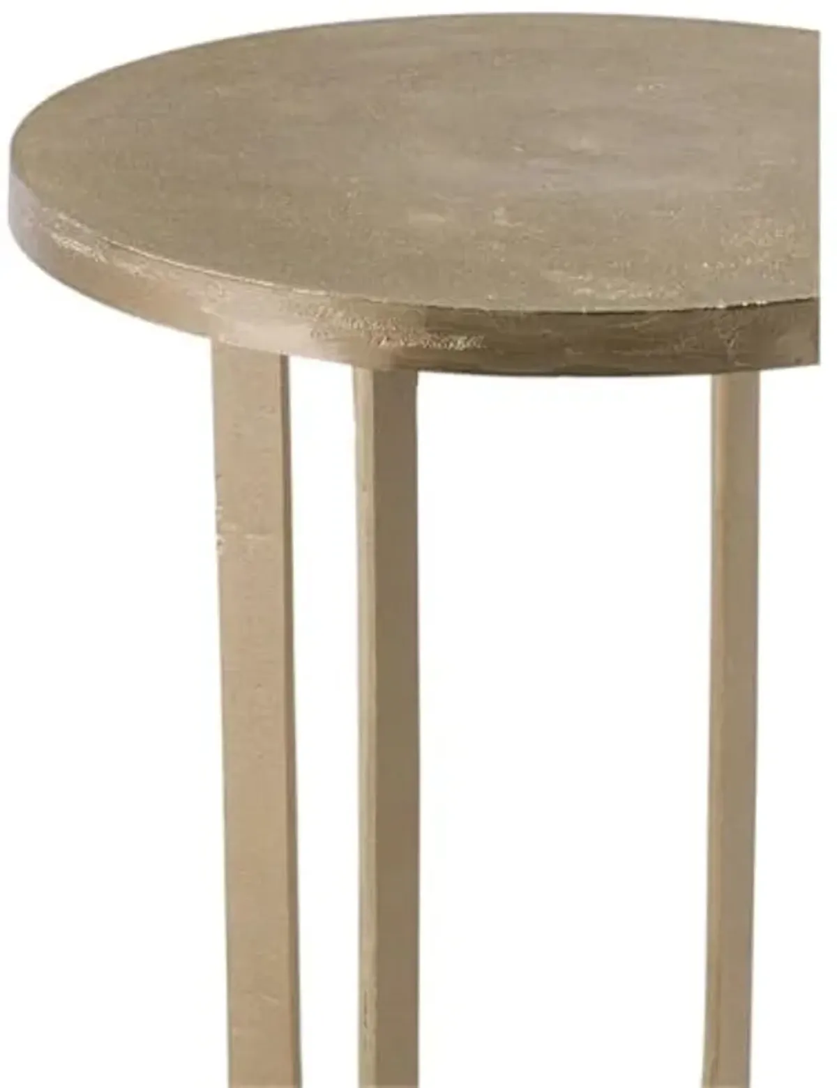 Ava Cast Aluminum Accent Table in Modern Gold