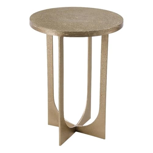 Bassett Mirror Company Ava Cast Aluminum Accent Table in Modern Gold