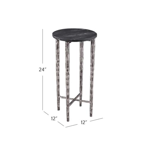 Bassett Mirror Company Mendez Accent Table with Black Marble Top