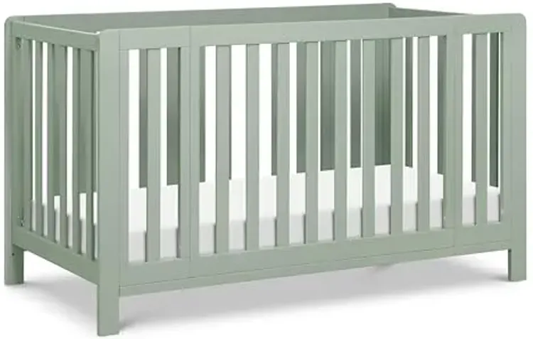 Carter's by Davinci Colby Grow 6-in-1 Convertible Crib - Portable Bassinet, Full-Size Baby Crib w/Removable Wheels, Toddler Bed, Junior, Full-Size Bed, GREENGUARD Gold Certified, 4 Adjustable Heights