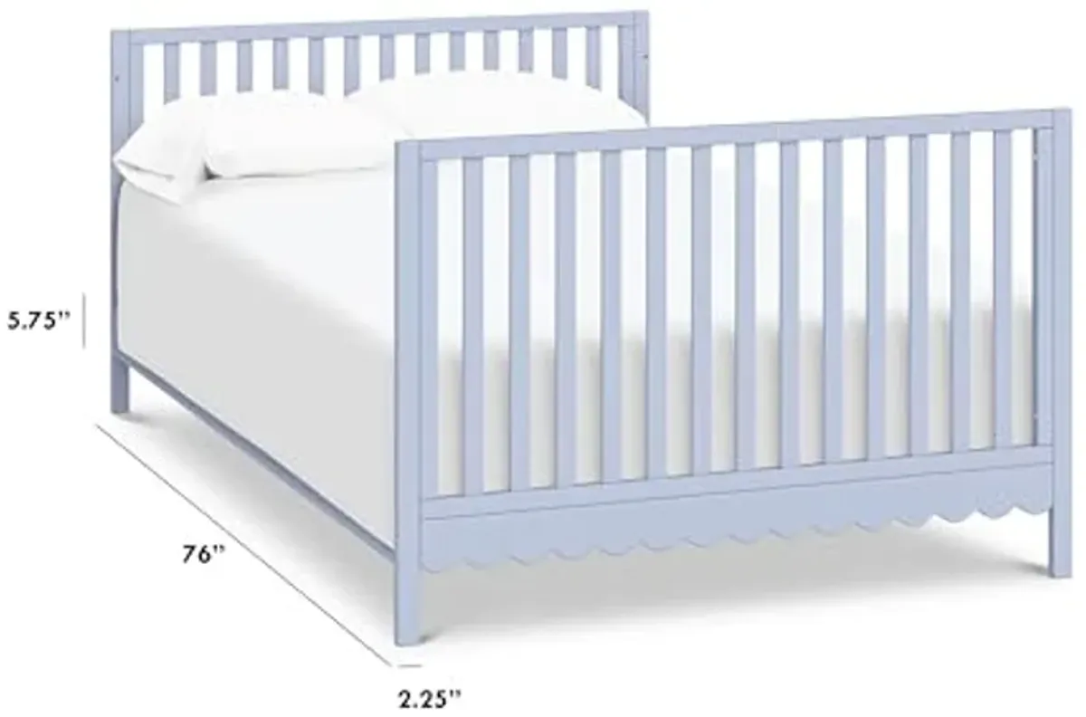 daVinci Hidden Hardware Twin/Full-Size Bed Conversion Kit (M5789) in Powder Blue