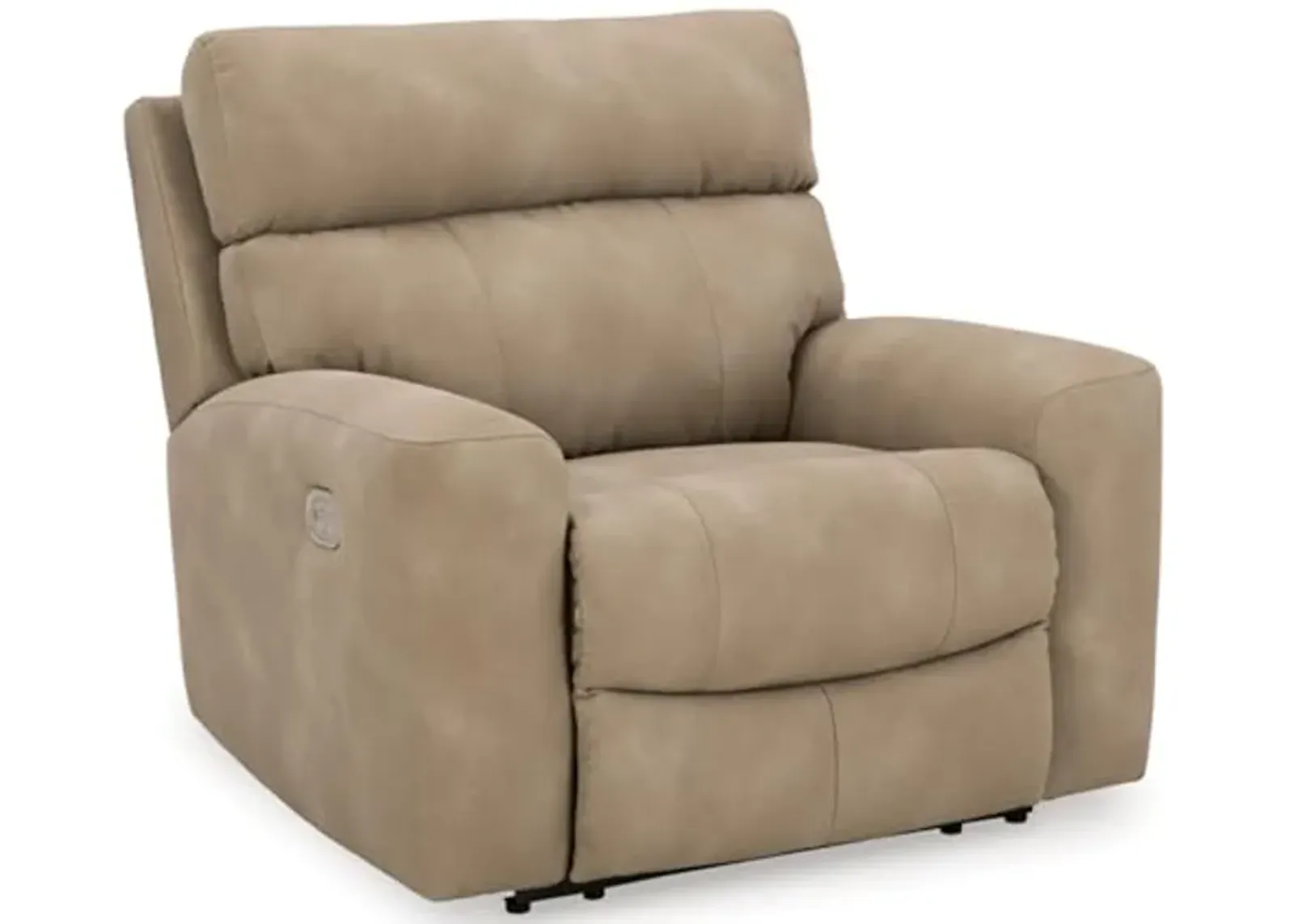 Signature Design by Ashley Next-Gen DuraPella Contemporary Faux Leather Wall Hugger Power Recliner with Adjustable Headrest and USB Ports, Light Brown