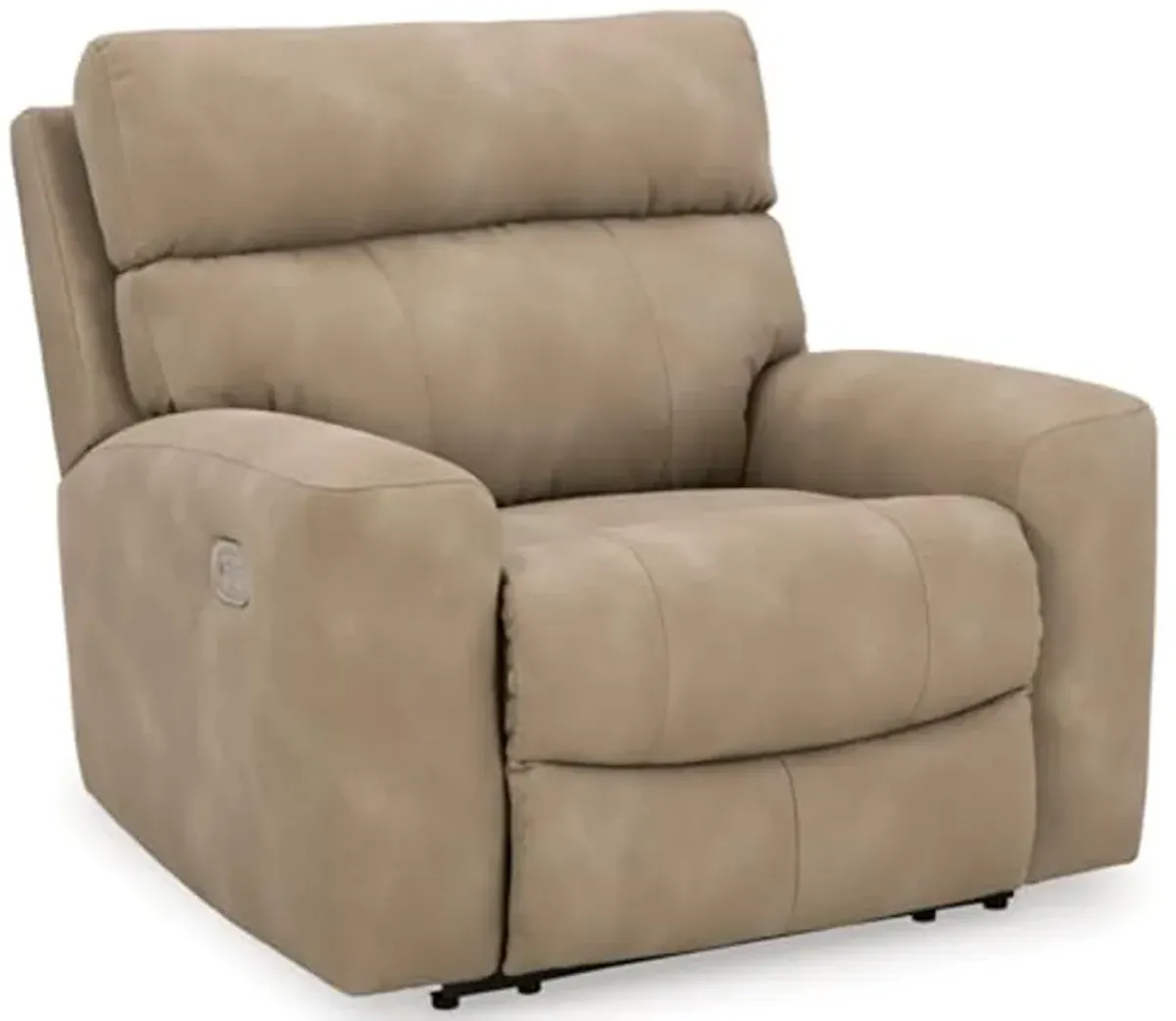 Signature Design by Ashley Next-Gen DuraPella Contemporary Faux Leather Wall Hugger Power Recliner with Adjustable Headrest and USB Ports, Light Brown