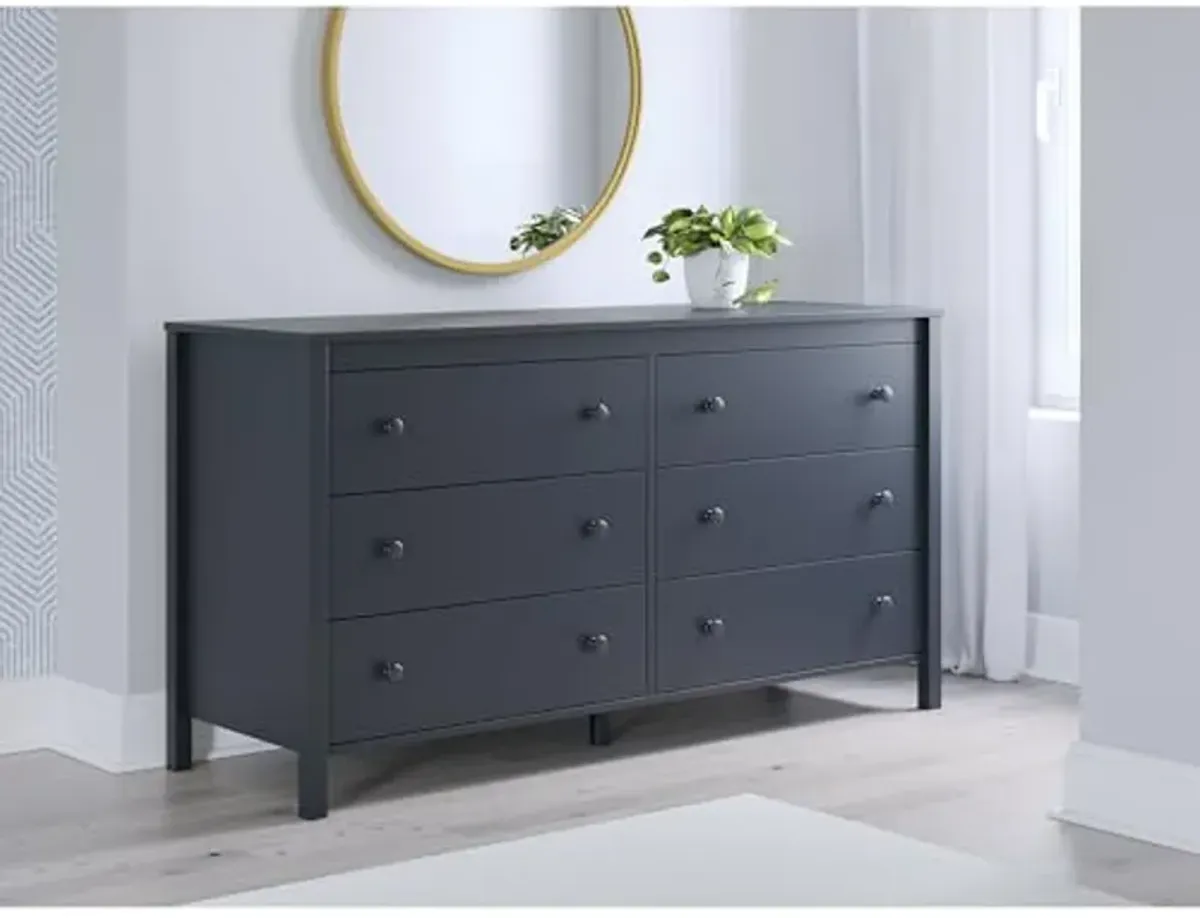 Signature Design by Ashley Simmenfort Six Drawer Dresser, Navy Blue