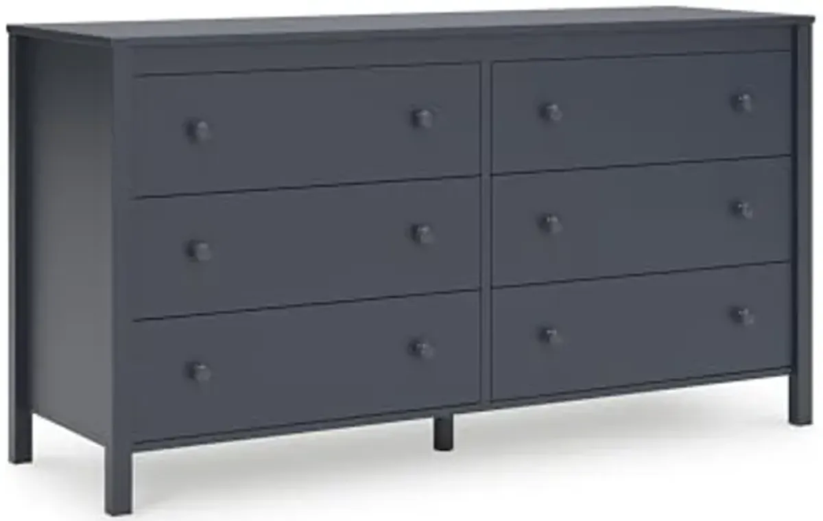 Signature Design by Ashley Simmenfort Six Drawer Dresser, Navy Blue