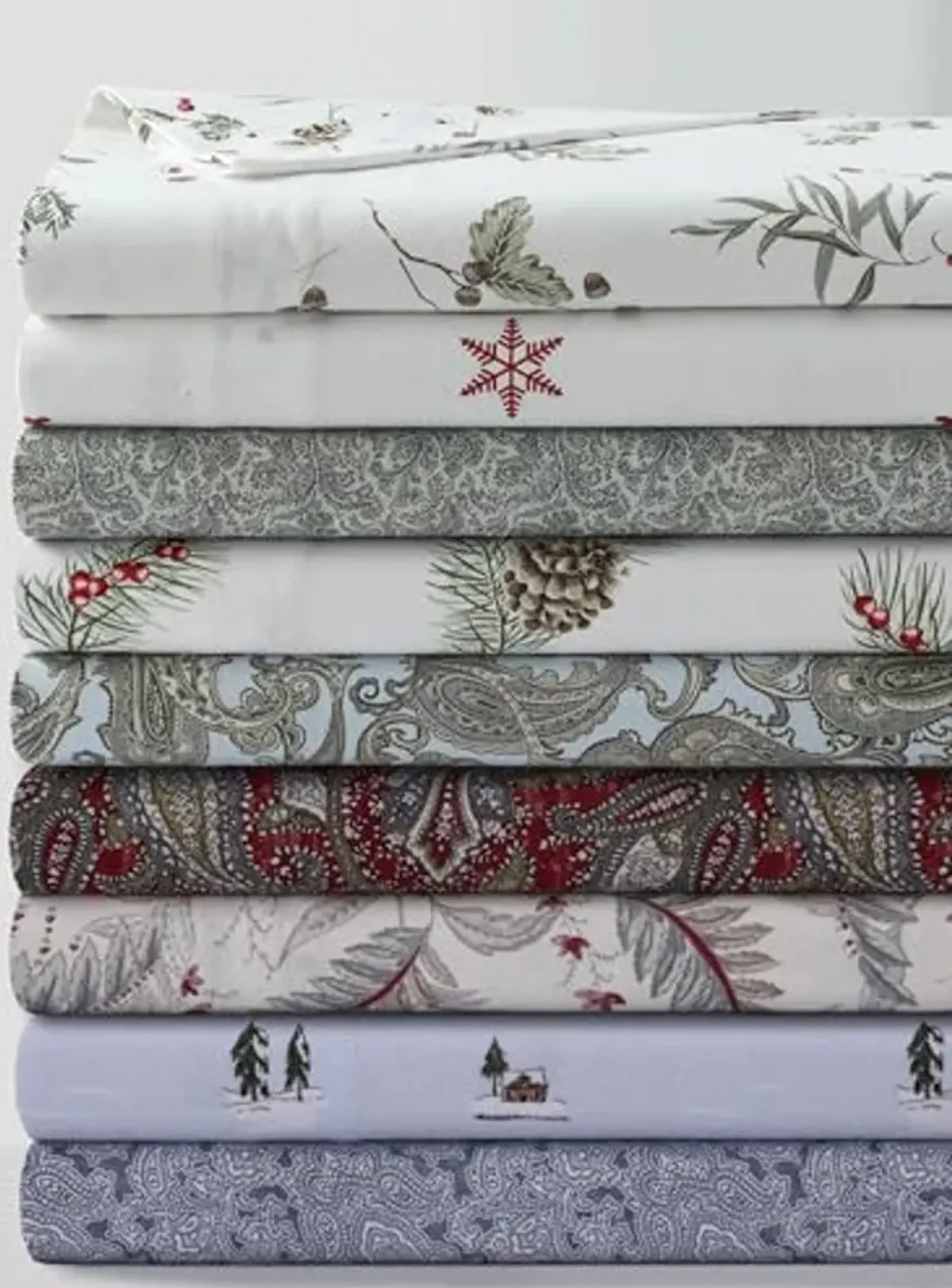 Tribeca Living Cotton Flannel King Pillowcases, Ultra-Soft Portuguese Printed Flannel Bedding, Set of 2, Natalia Paisley