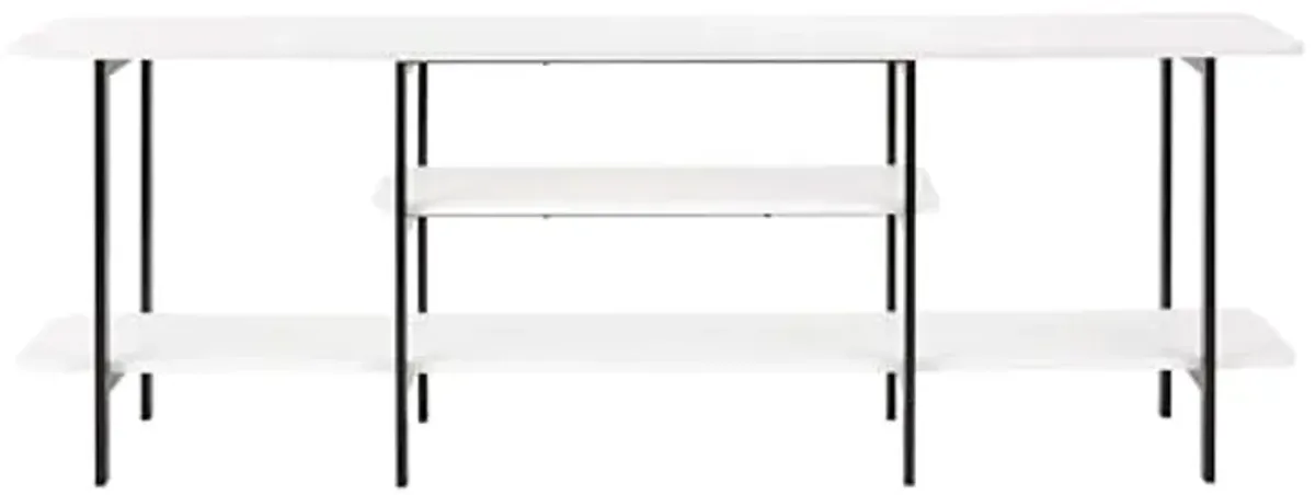 Manhattan Comfort Celine 70" Sideboard with 3 Shelves, TV Stand for Televisions up to 60", Ideal for Living Room, Entryway or Home Office, Modern Console Table for Home Decor Display, White