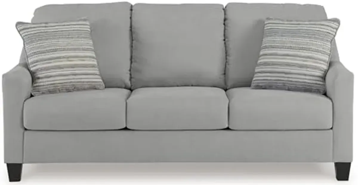 Signature Design by Ashley Adlai Casual Sofa with 2 Toss Pillows, Light Gray