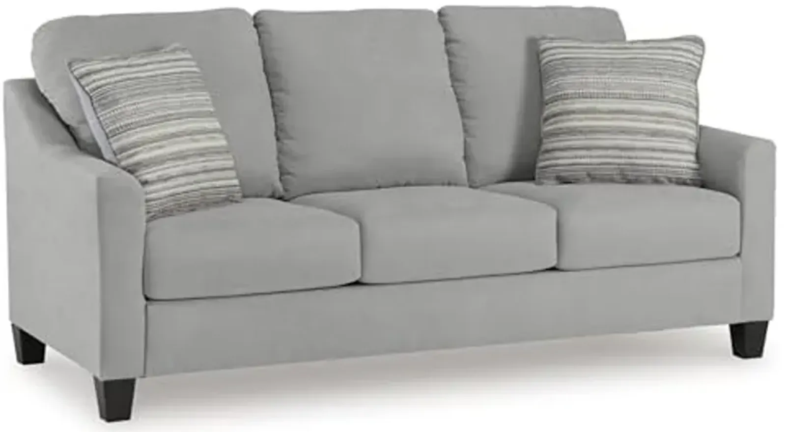 Signature Design by Ashley Adlai Casual Sofa with 2 Toss Pillows, Light Gray