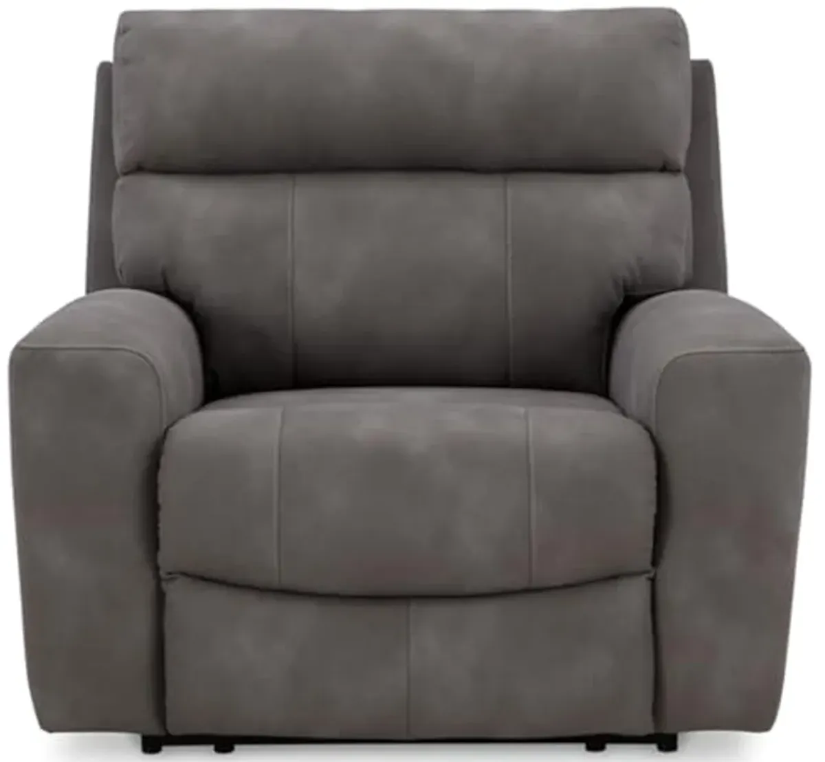 Signature Design by Ashley Next-Gen DuraPella Contemporary Faux Leather Wall Hugger Power Recliner with Adjustable Headrest and USB Ports, Dark Brown