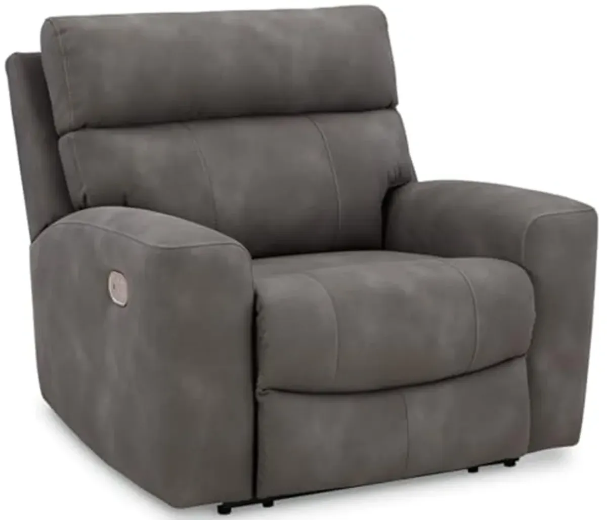 Signature Design by Ashley Next-Gen DuraPella Contemporary Faux Leather Wall Hugger Power Recliner with Adjustable Headrest and USB Ports, Dark Brown