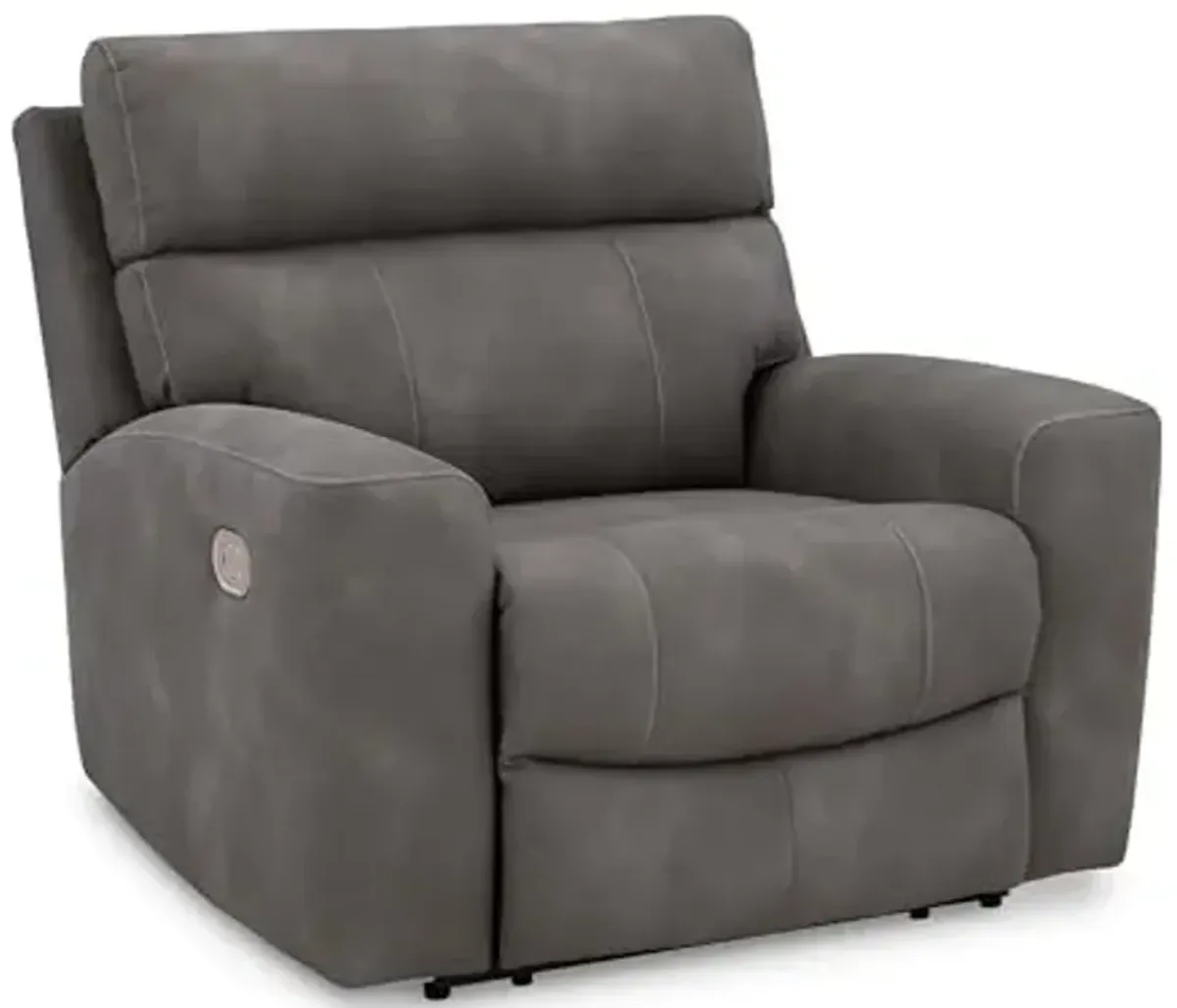 Signature Design by Ashley Next-Gen DuraPella Contemporary Faux Leather Wall Hugger Power Recliner with Adjustable Headrest and USB Ports, Dark Brown