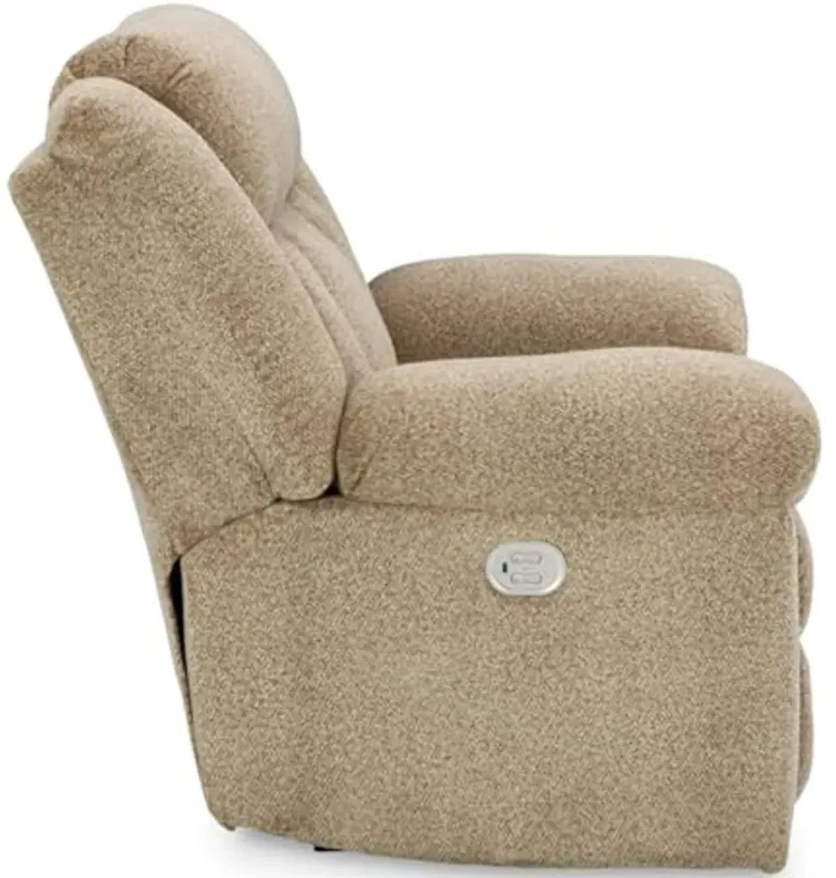 Signature Design by Ashley Tip-Off Classic Wall Hugger Power Recliner with Adjustable Headrest and USB Ports, Light Brown