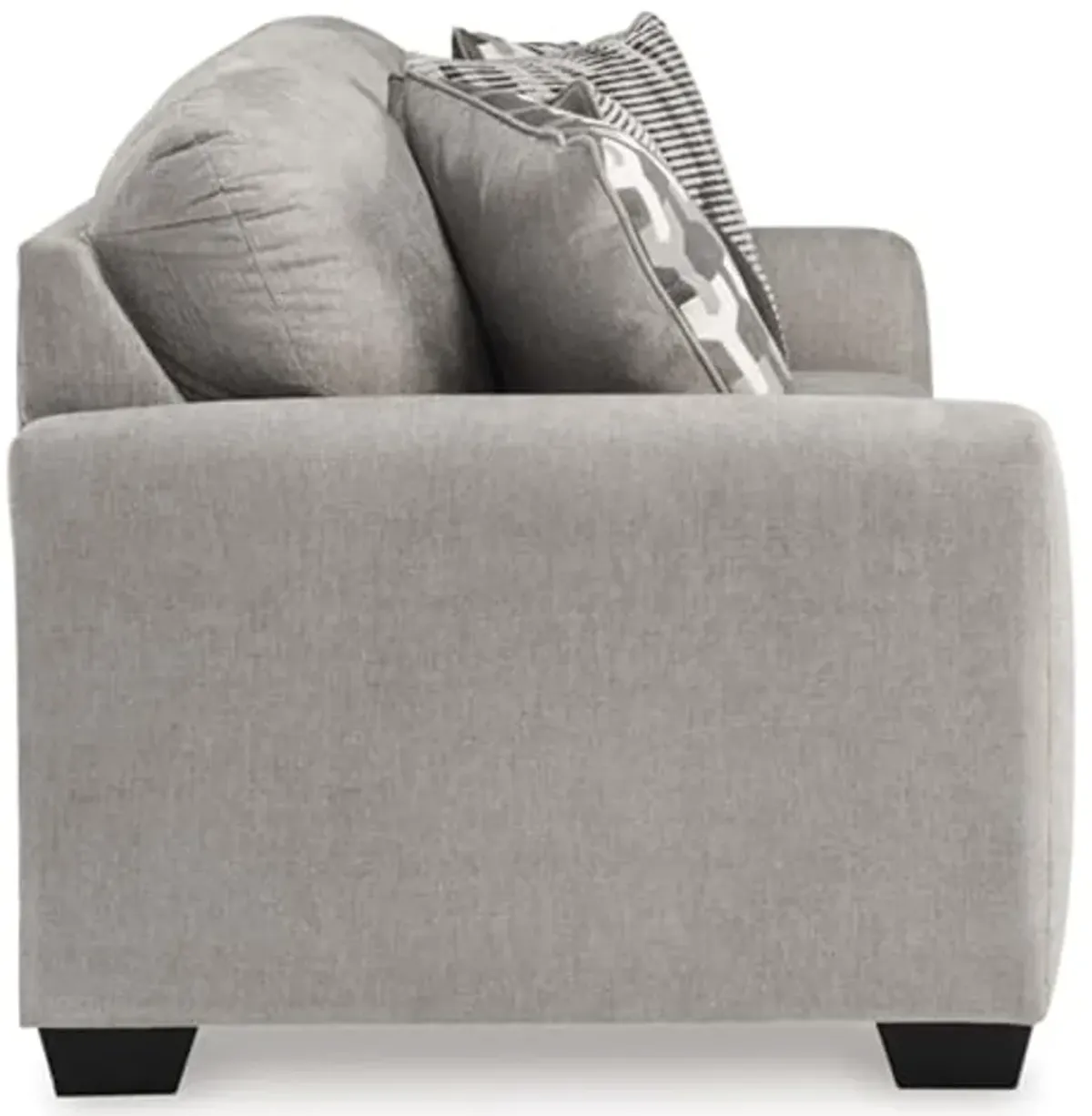 Signature Design by Ashley Avenal Park Casual Sofa with 5 Toss Pillows, Light Gray