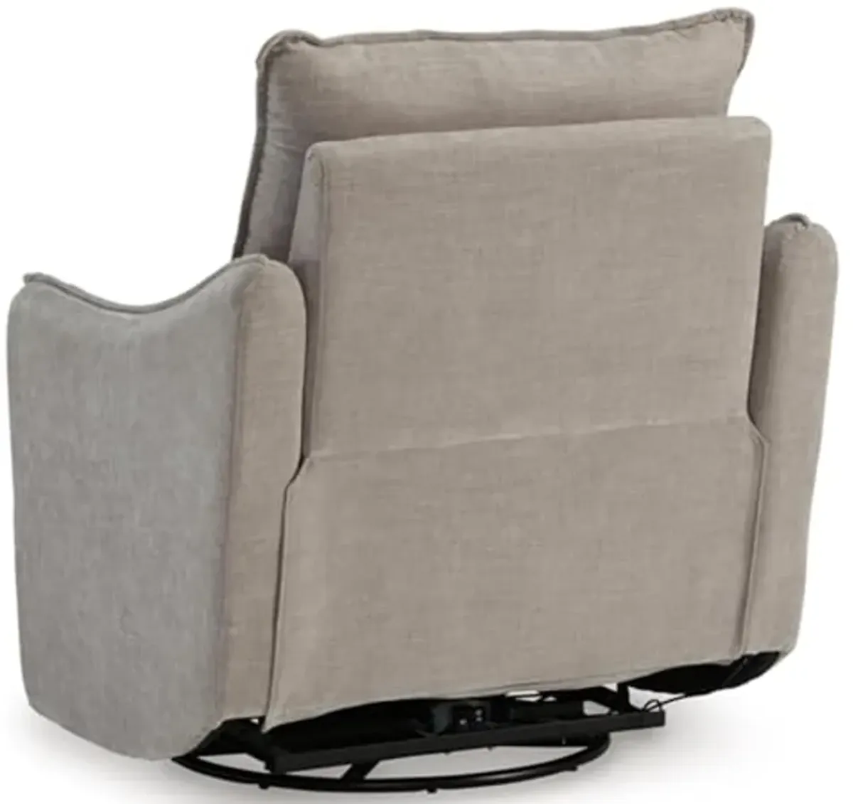 Signature Design by Ashley McBurg Contemporary Swivel Power Recliner with USB Ports, Light Gray