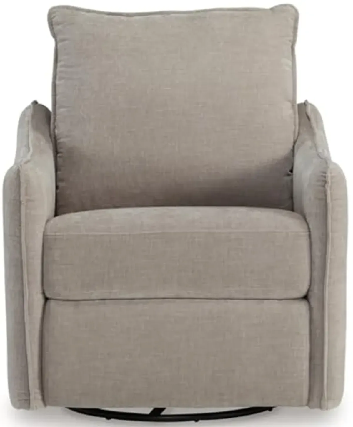 Signature Design by Ashley McBurg Contemporary Swivel Power Recliner with USB Ports, Light Gray