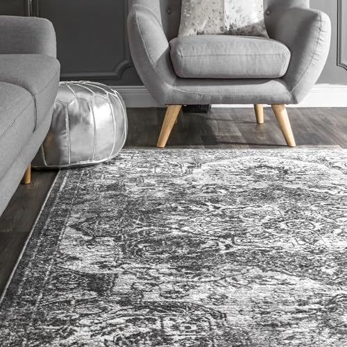 nuLOOM Maryanne Transitional Medallion Area Rug, 4x6, Grey (Pack of 4)