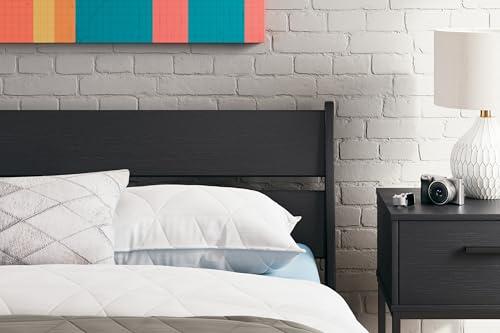 Signature Design by Ashley Socalle Modern Panel Headboard, Full, Black