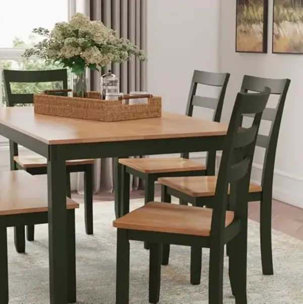 Ashley Furniture Gesthaven Green Counter Height Dining Table Set - Set of 5