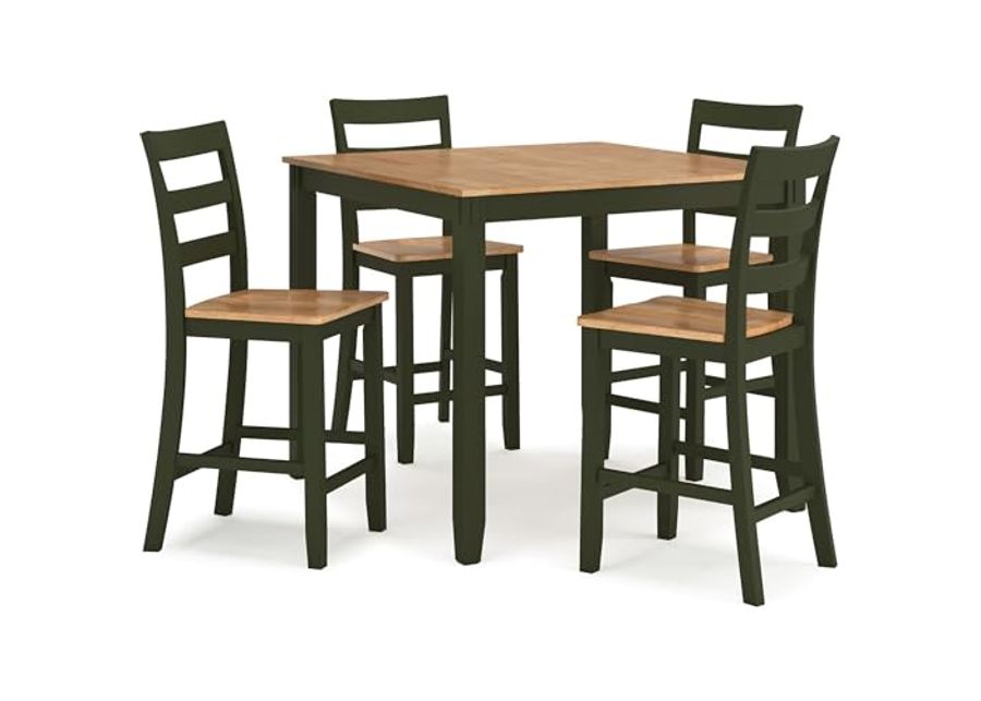 Ashley Furniture Gesthaven Green Counter Height Dining Table Set - Set of 5