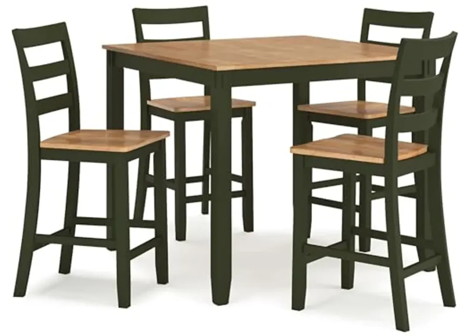 Ashley Furniture Gesthaven Green Counter Height Dining Table Set - Set of 5