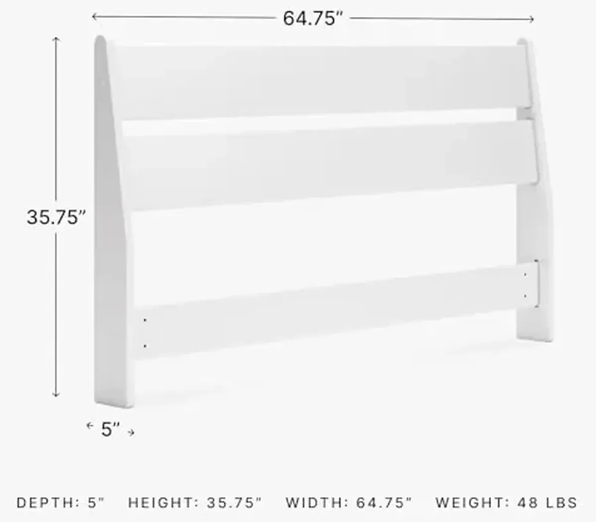 Signature Design by Ashley Socalle Coastal Panel Headboard, Queen, White