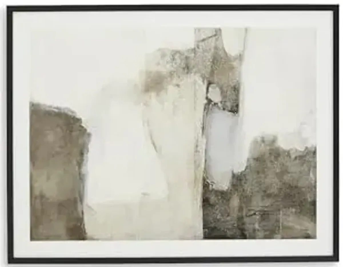 Signature Design by Ashley Aldricton Contemporary Rectangular Framed Print Wall Art, 30 x 40 Inches, White & Dark Brown