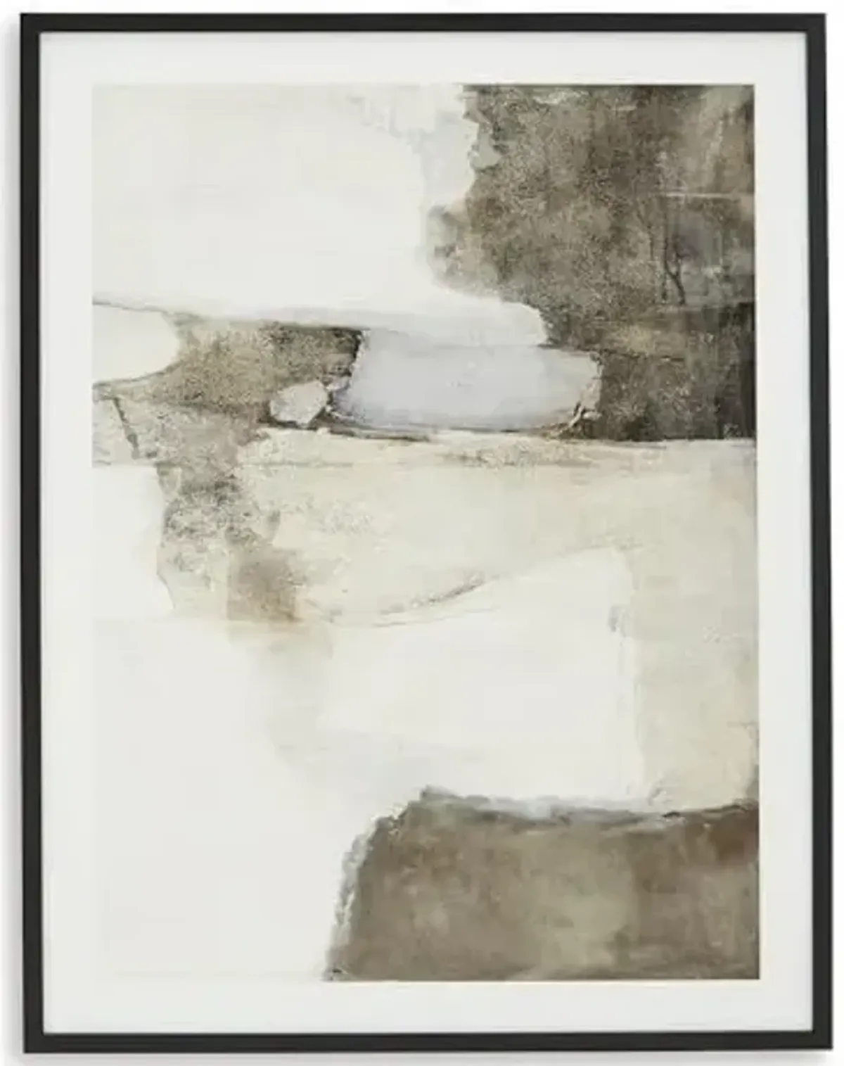 Signature Design by Ashley Aldricton Contemporary Rectangular Framed Print Wall Art, 30 x 40 Inches, White & Dark Brown