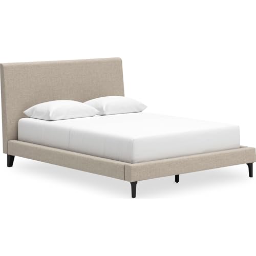 Ashley Furniture Cielden Beige Queen Upholstered Bed with Roll Slats