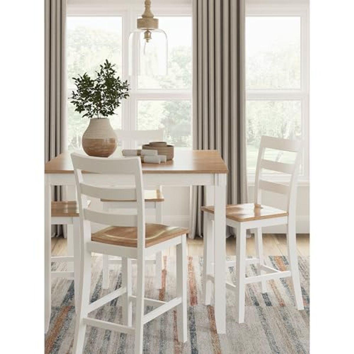 Ashley Furniture Gesthaven White Counter Height Dining Table Set - Set of 5