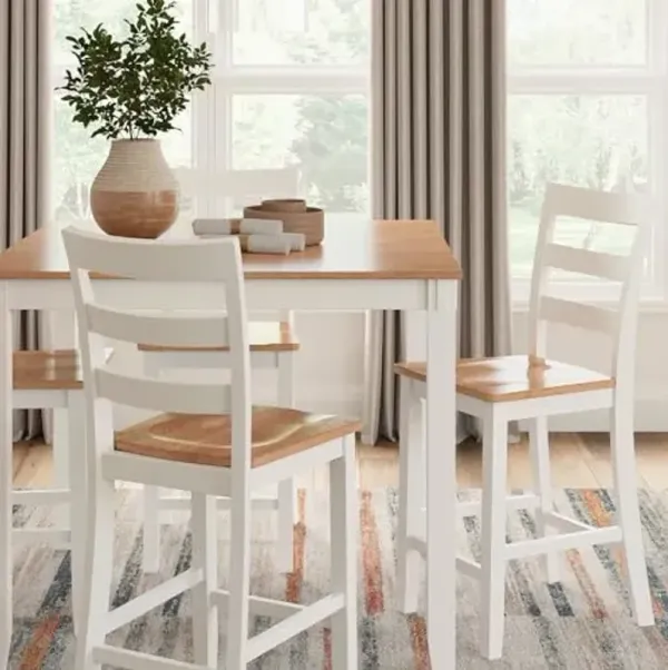 Ashley Furniture Gesthaven White Counter Height Dining Table Set - Set of 5